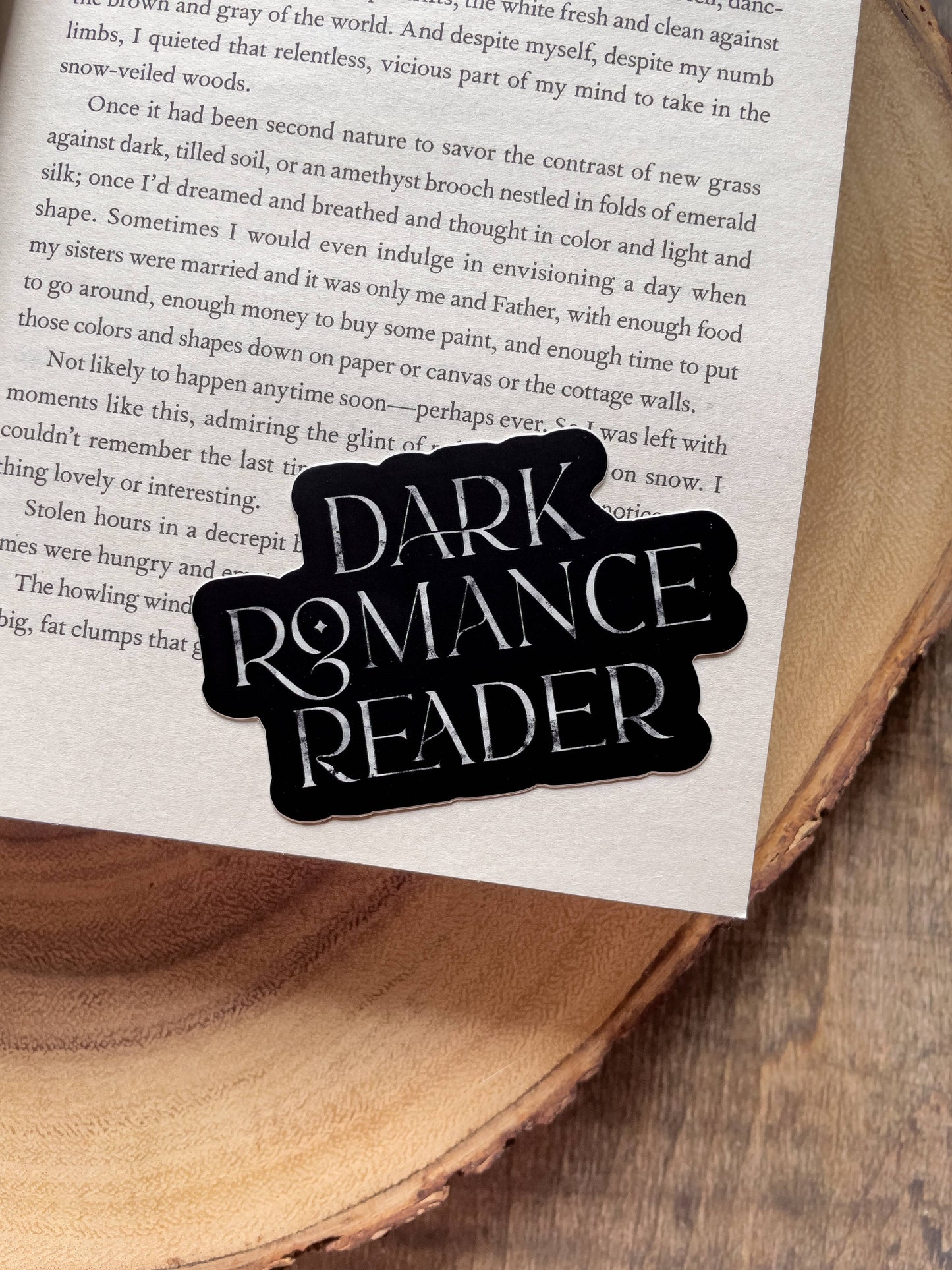 Dark Romance Reader Vinyl Sticker | Bookish Stickers