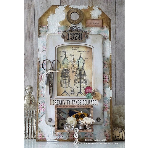 Tim Holtz Ideology Worn Wallpaper 5"X 8" 24/Pkg