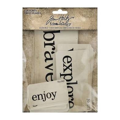 Tim Holtz - Advantus Idea-Ology Double-Sided Flashcards 45/Pkg Art Craft, White
