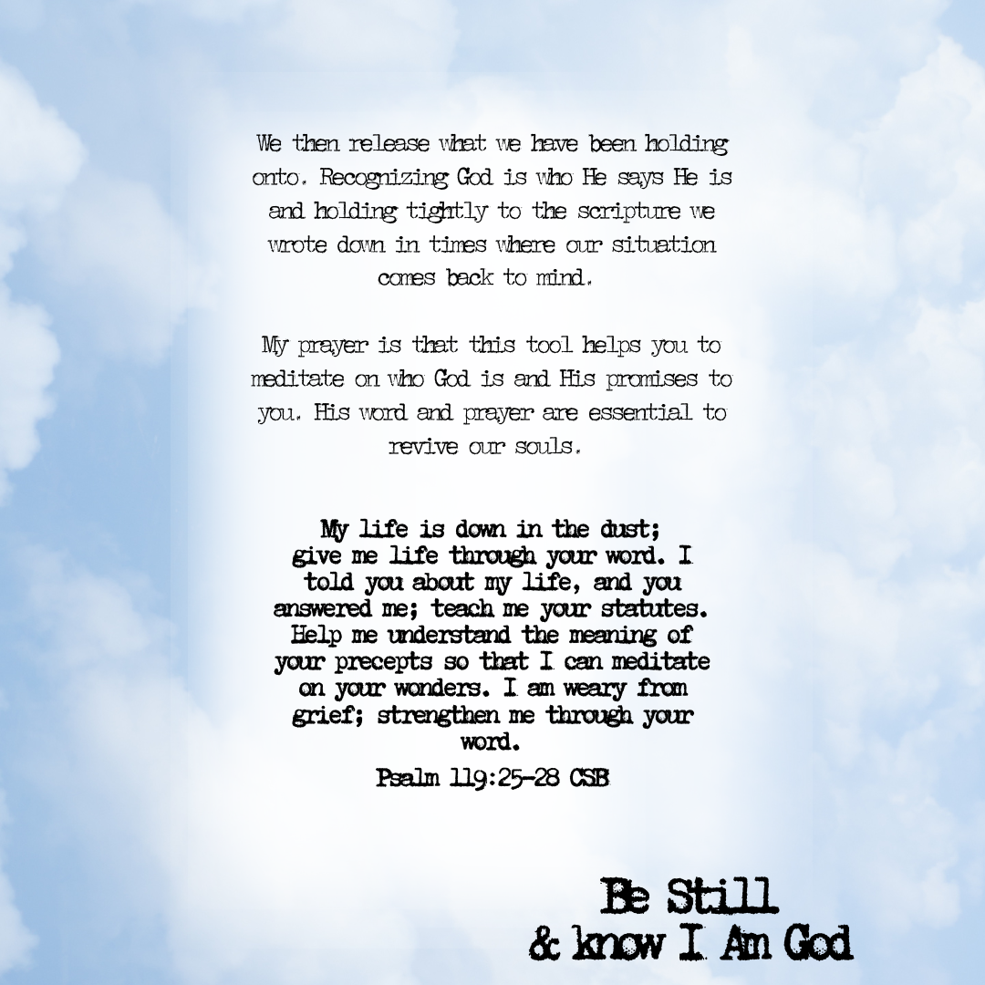 Be Still & Know I Am God Digital Worksheet