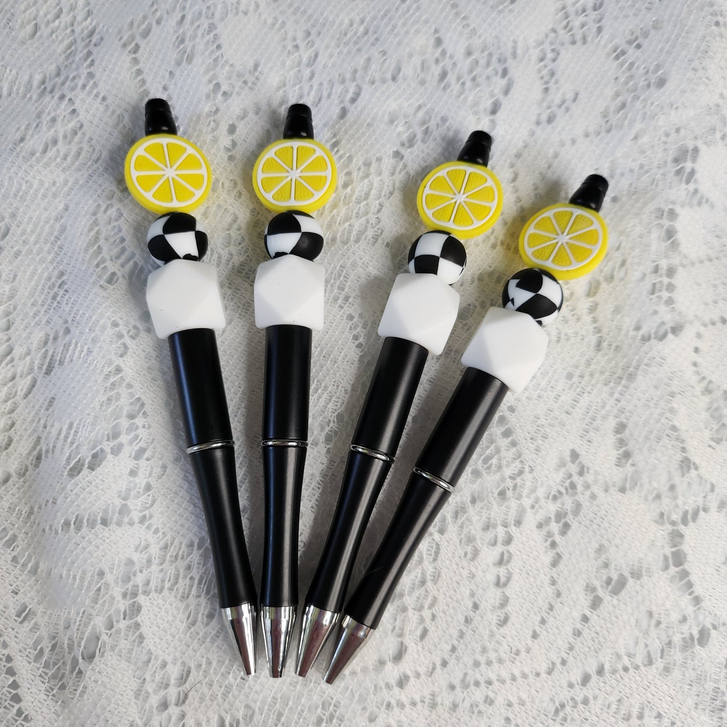 Lemon Slice Beaded Pen