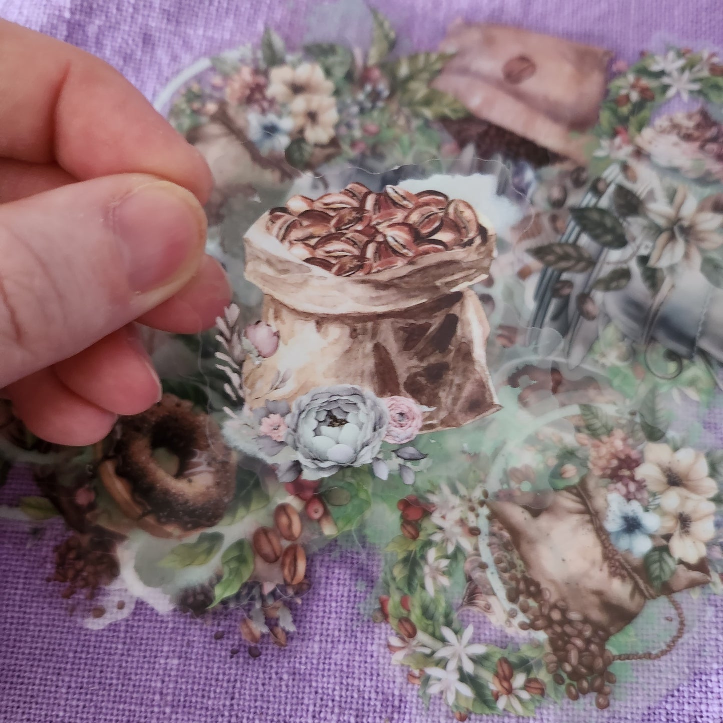 Romantic Forest Coffee Stickers