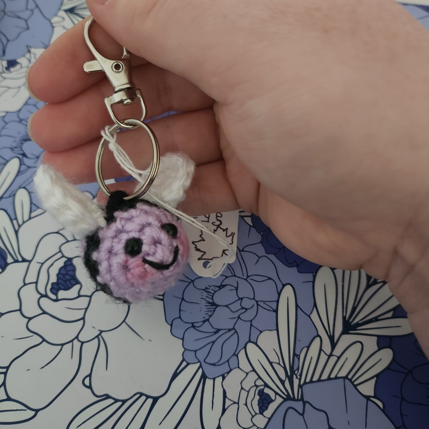 Benjamin Bee Keychain • Maple Lane Crochet
