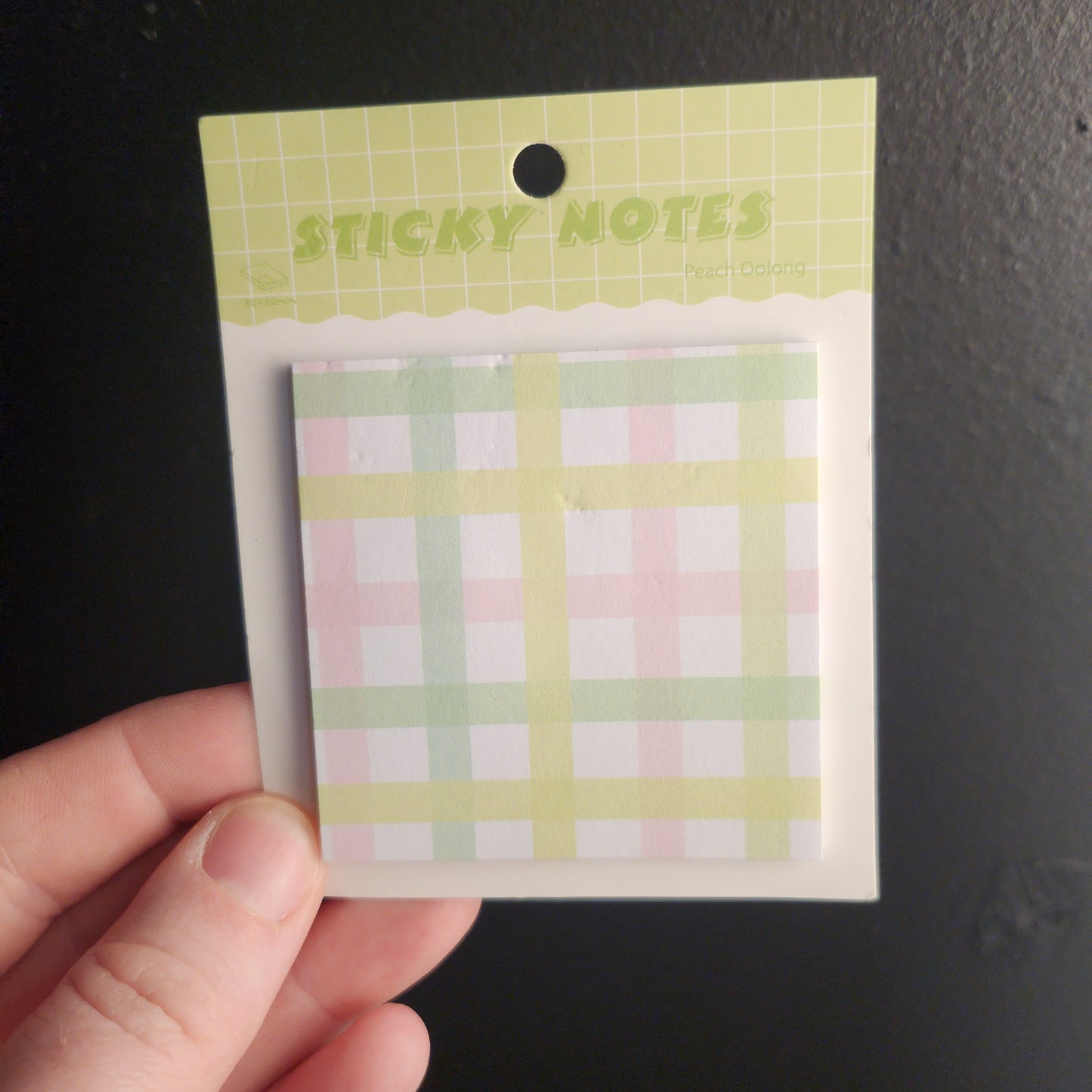 Spring Plaid Sticky Notes