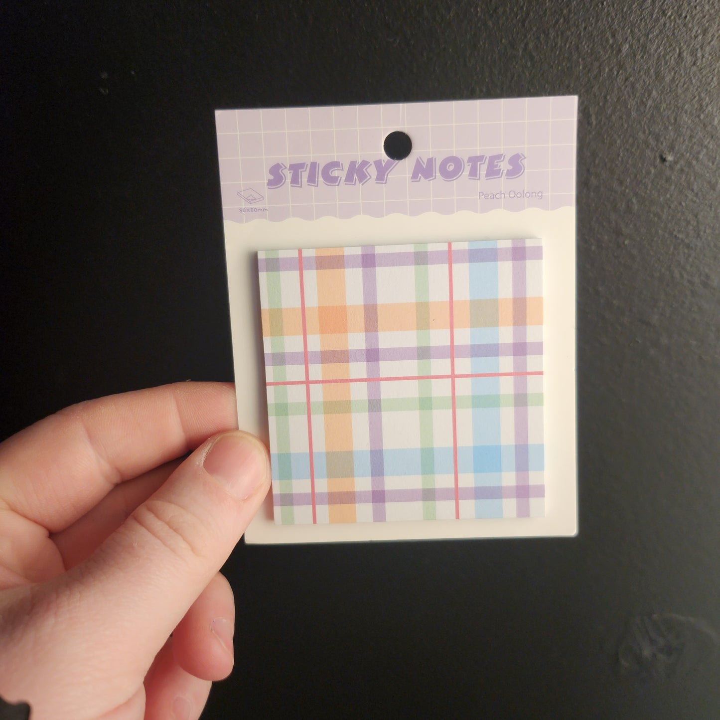 Spring Plaid Sticky Notes