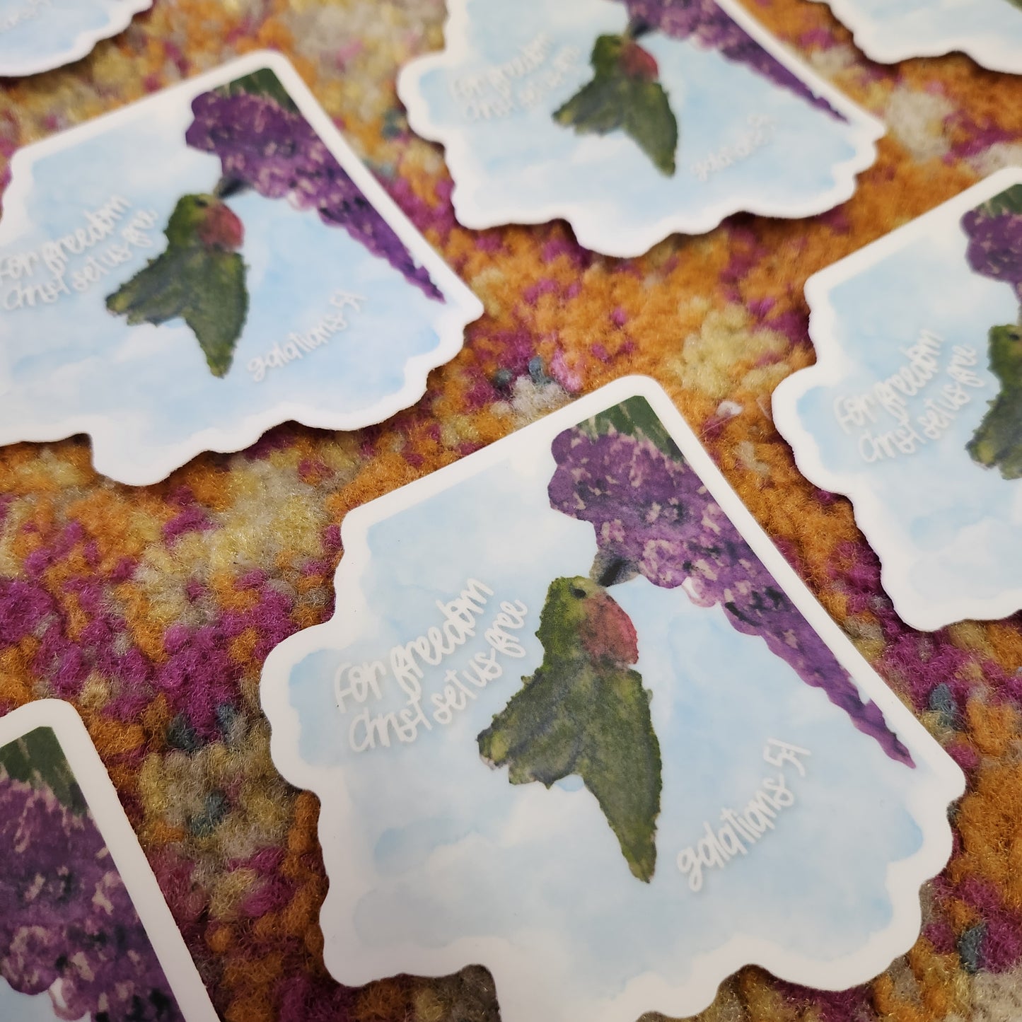 For Freedom Christ Set Us Free Sticker