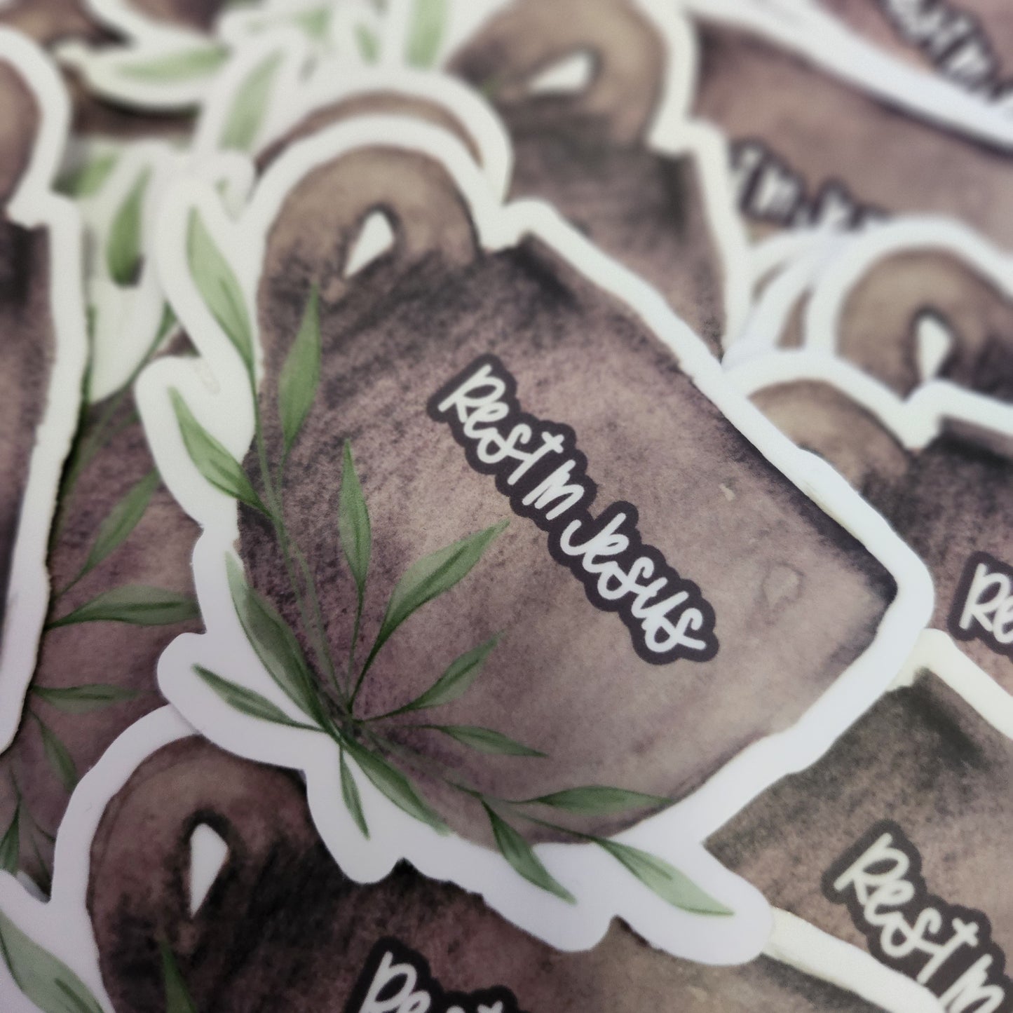 Rest In Jesus Sticker