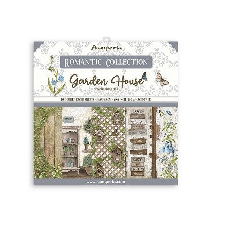 Stamperia - Double-Sided Paper Pad 6 x 6 10/Pkg - Romantic Garden House