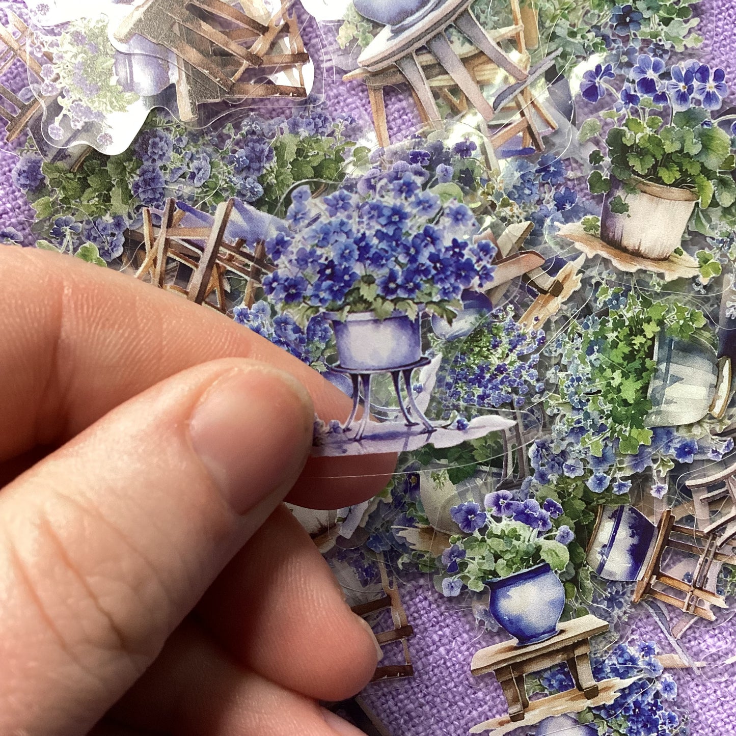 Blue PottedPlant Stickers