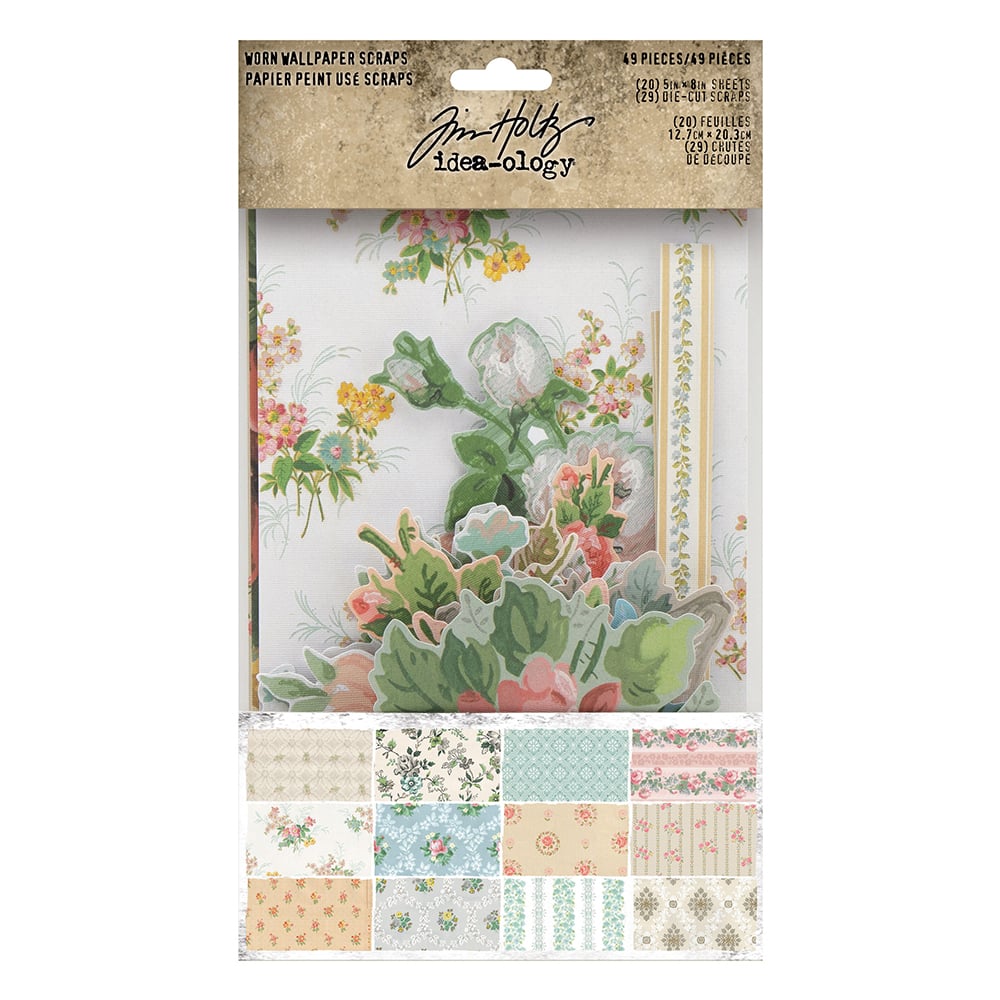 Tim Holtz Worn Wallpaper Scraps