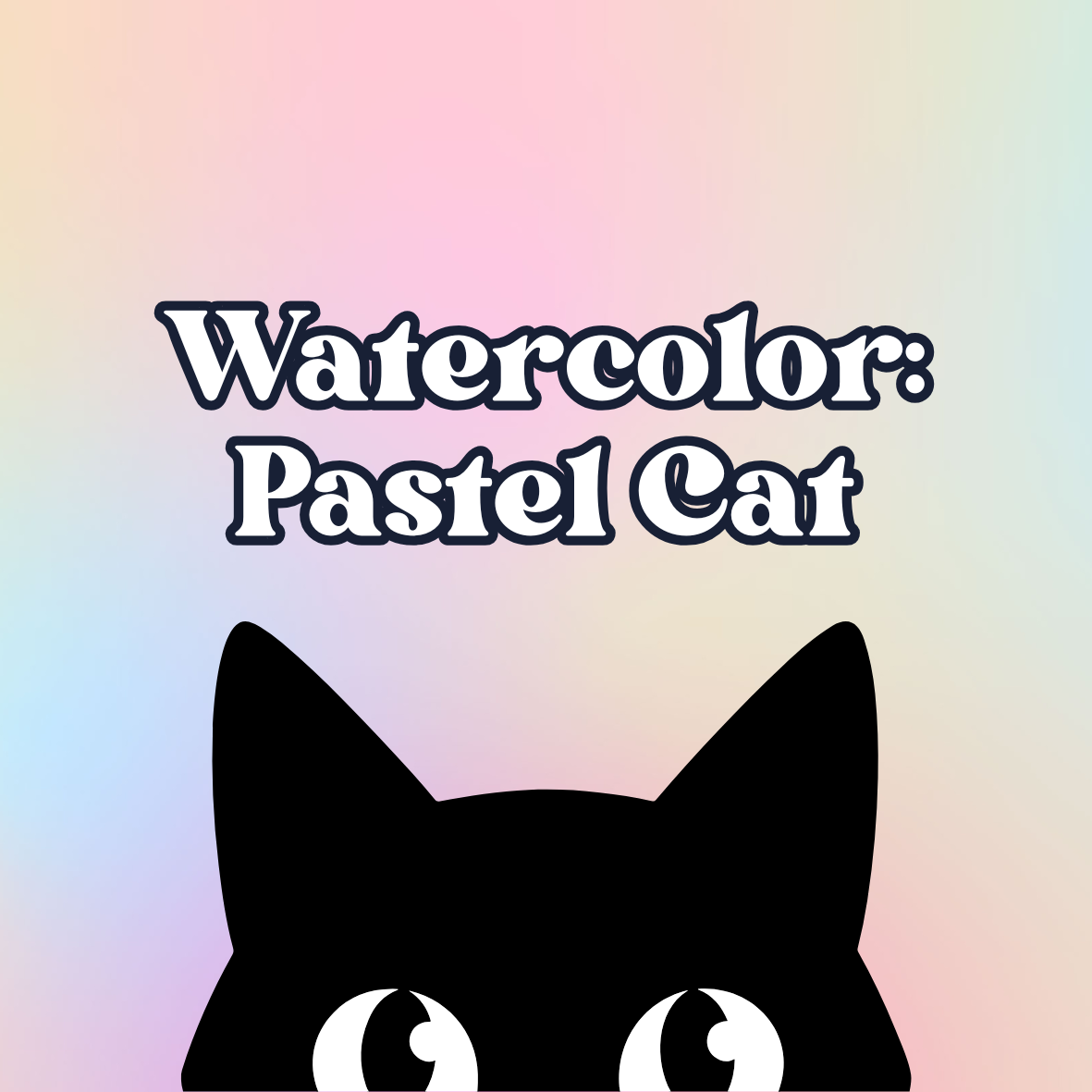 Watercolor: Pastel Cat