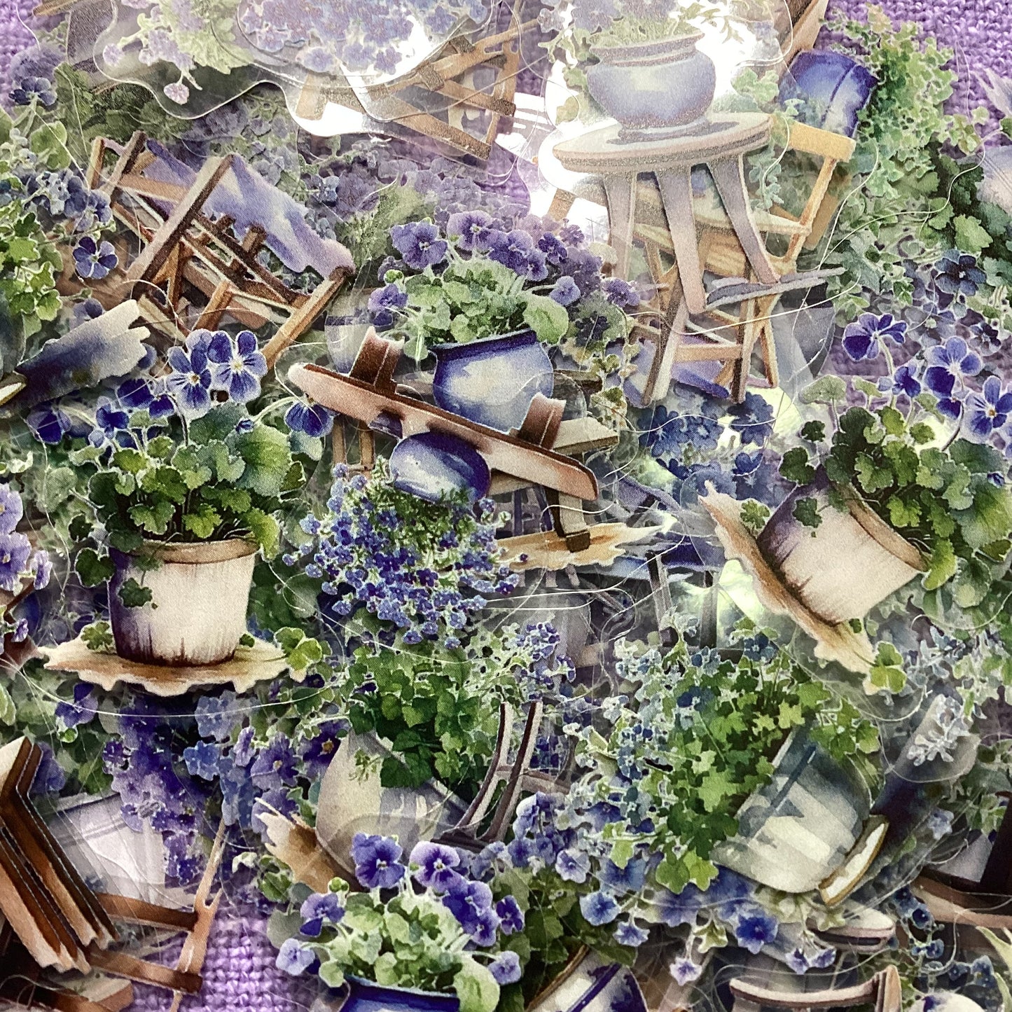 Blue PottedPlant Stickers