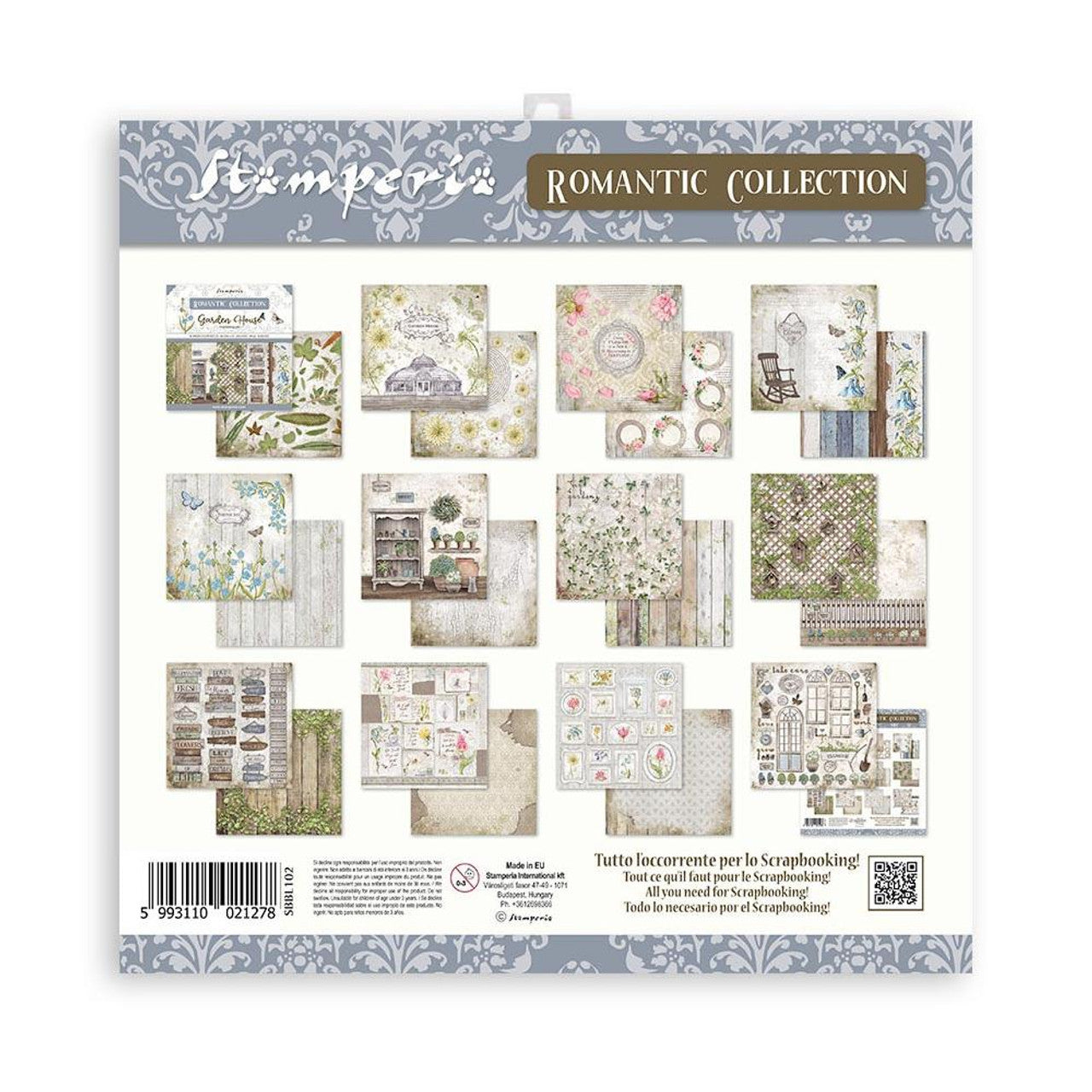 Stamperia - Double-Sided Paper Pad 6 x 6 10/Pkg - Romantic Garden House