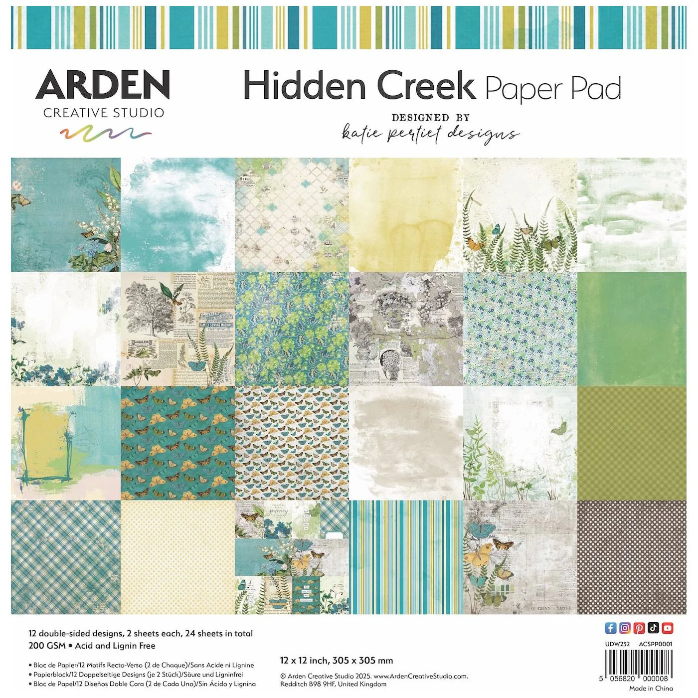 Arden Creative Studio | Hidden Creek | 12x12 Paper Pad