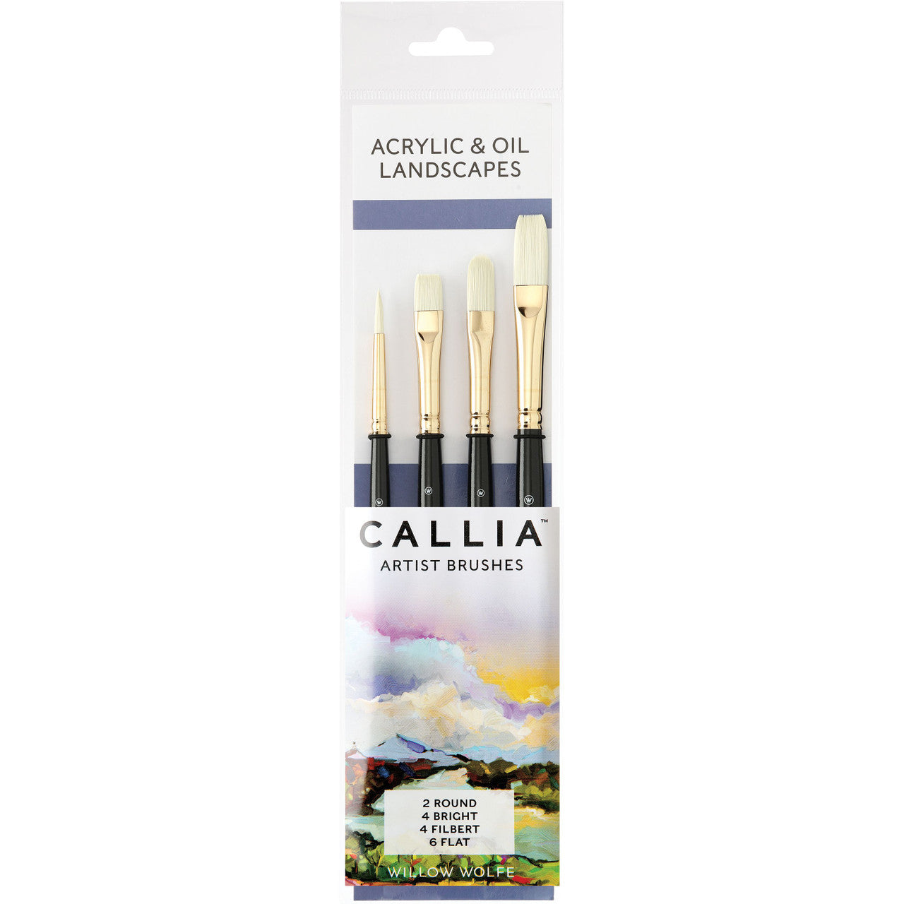 Callia - Acrylic & Oil Brushes 4pc Set