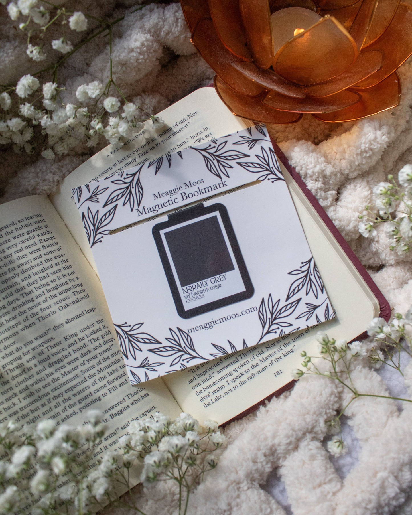 Morally Grey Paint Chip Magnetic Bookmark