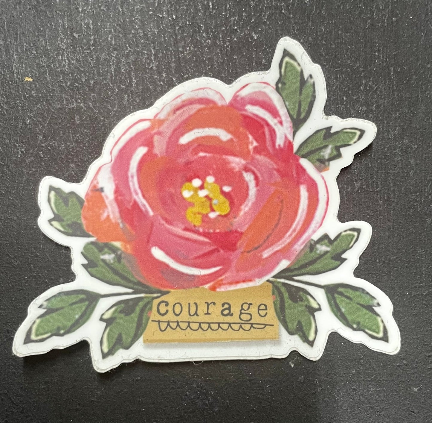 Courage Flower Sticker