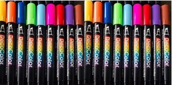 Decocolor acrylic paint marker chisel tip