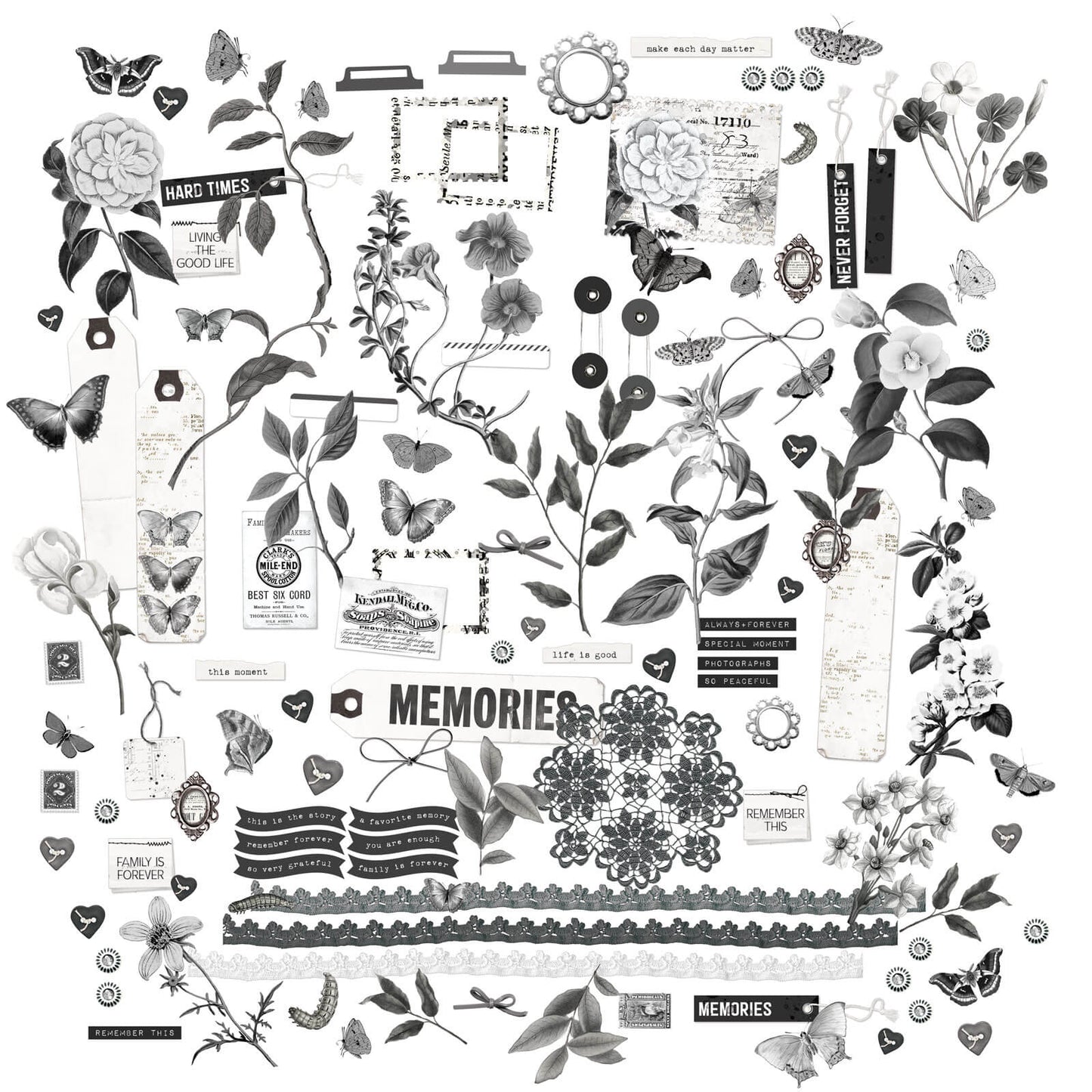 49 and Market | Charcoal Laser Cut Elements