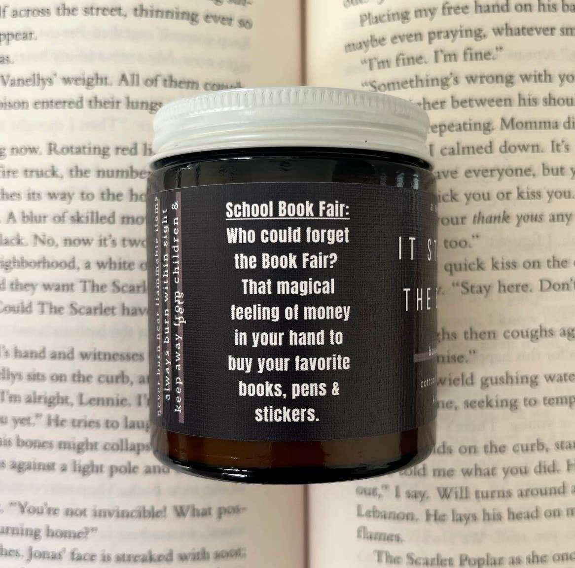 It Started at the Book Fair - Bookish Candle | Book Themed