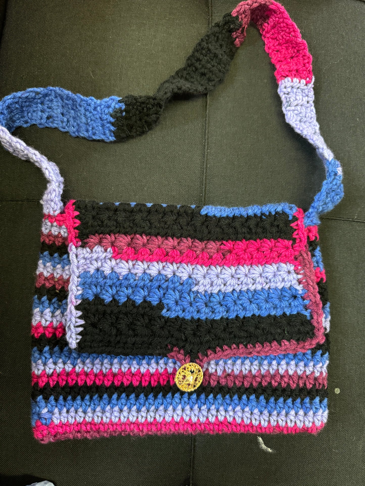 Grandmas Goodies Crocheted Clutch With Detachable Liner