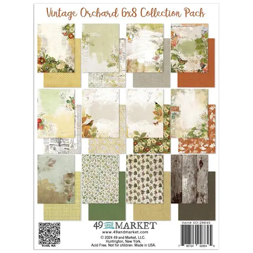 49 and Market Vintage Orchard 6"x8" Collection Pack 24pcs