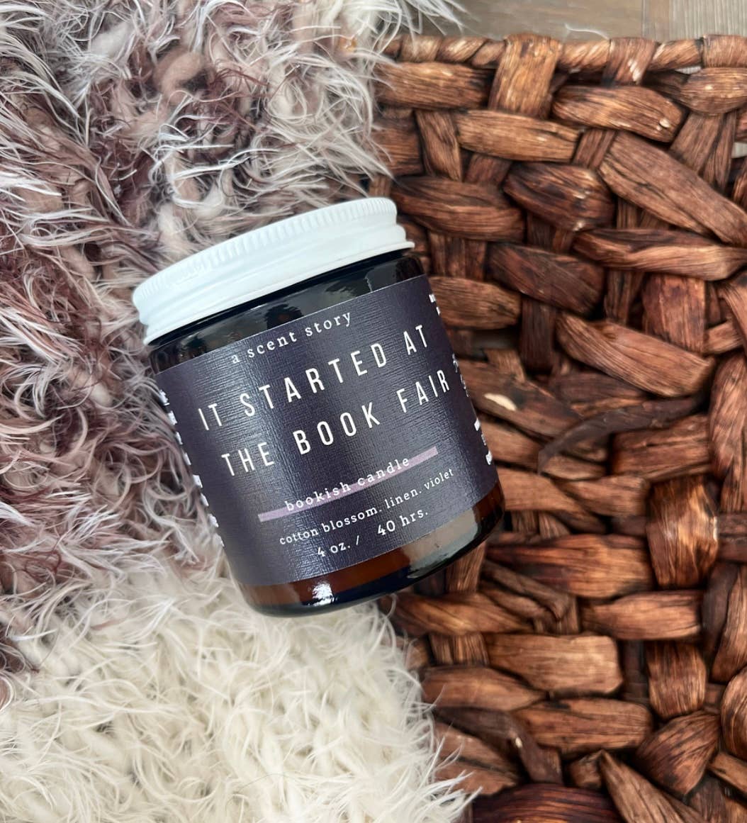 It Started at the Book Fair - Bookish Candle | Book Themed
