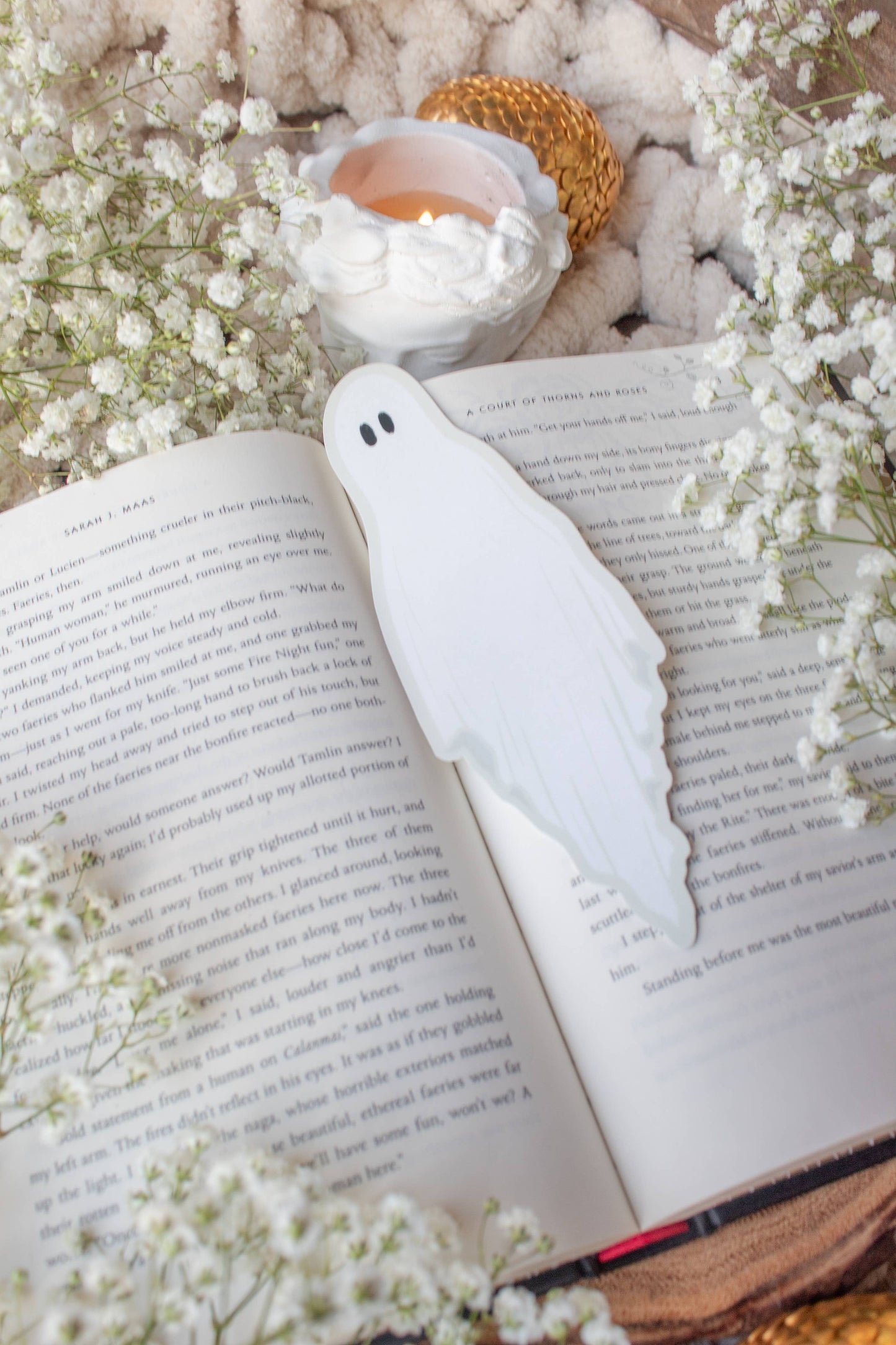 Spooky Halloween Ghost Die Cut Bookmark