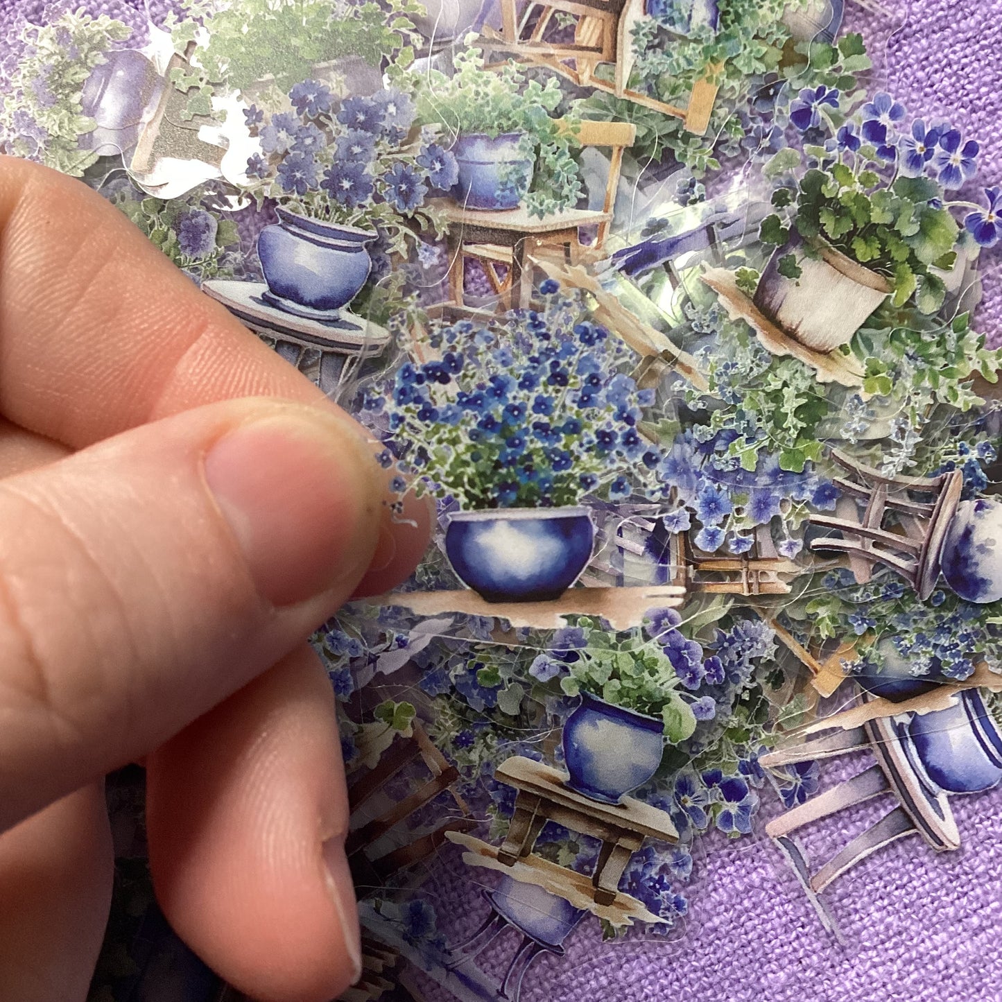 Blue PottedPlant Stickers