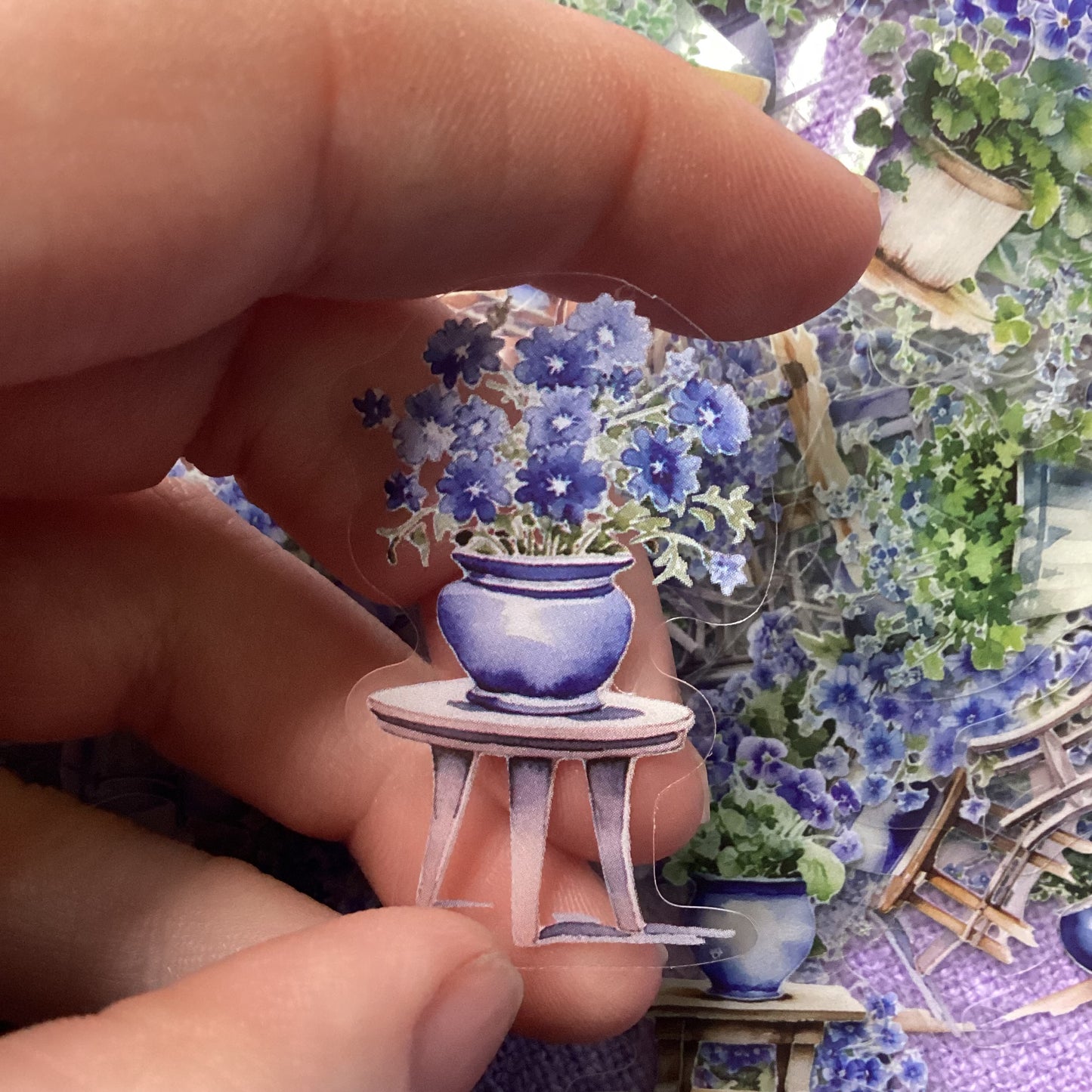 Blue PottedPlant Stickers