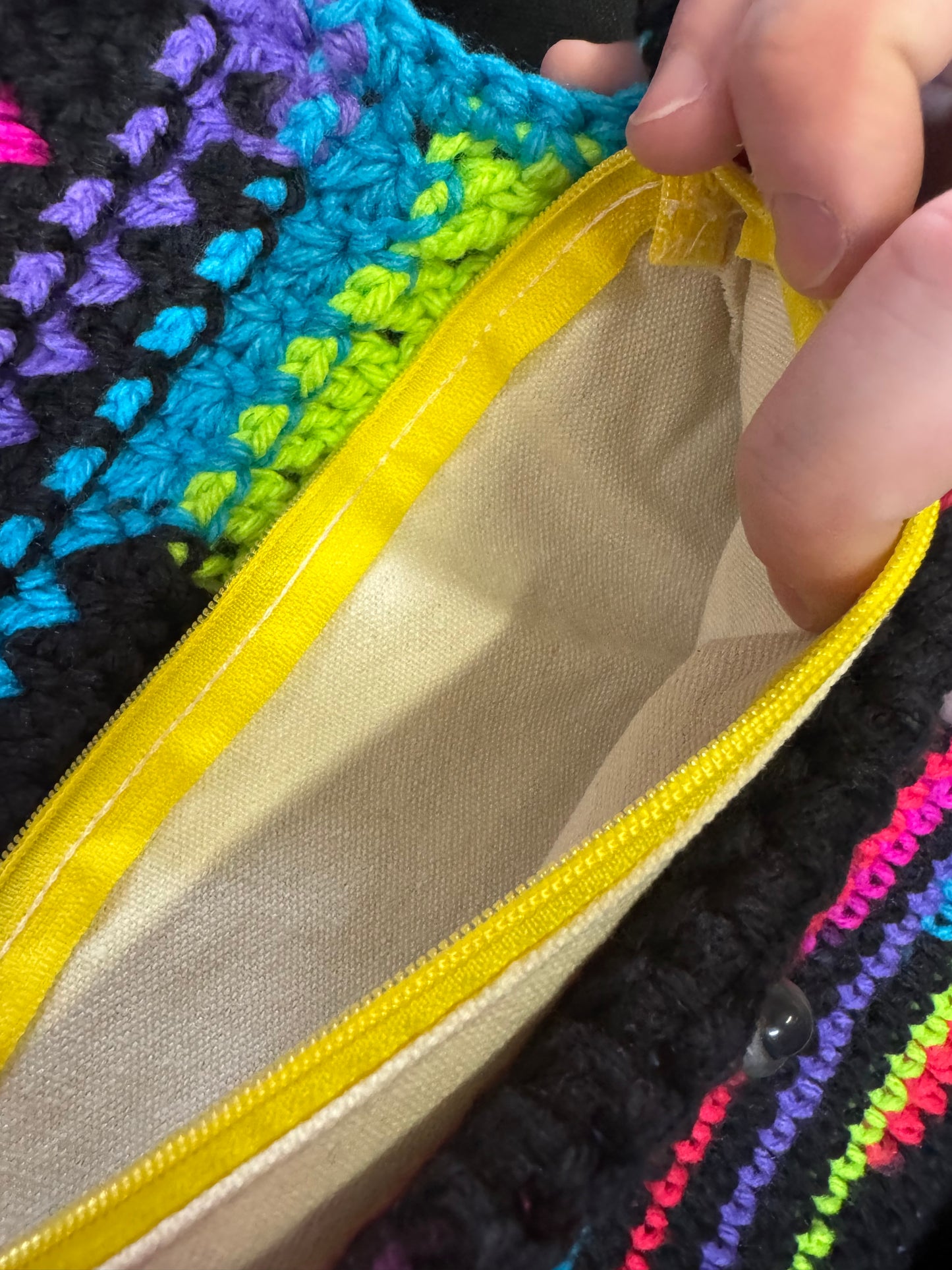 Grandmas Goodies Crocheted Clutch With Detachable Liner
