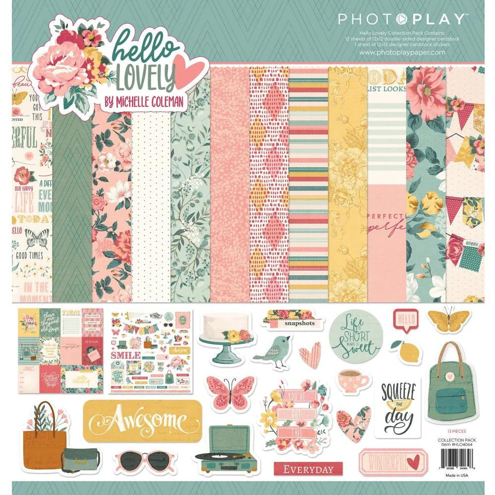 PhotoPlay | Hello Lovely | 12x12 Paper Collection
