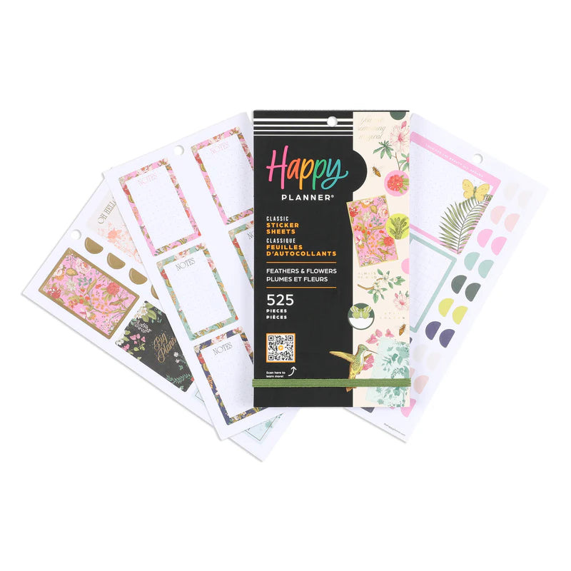 Happy Planner: Feathers & Flowers