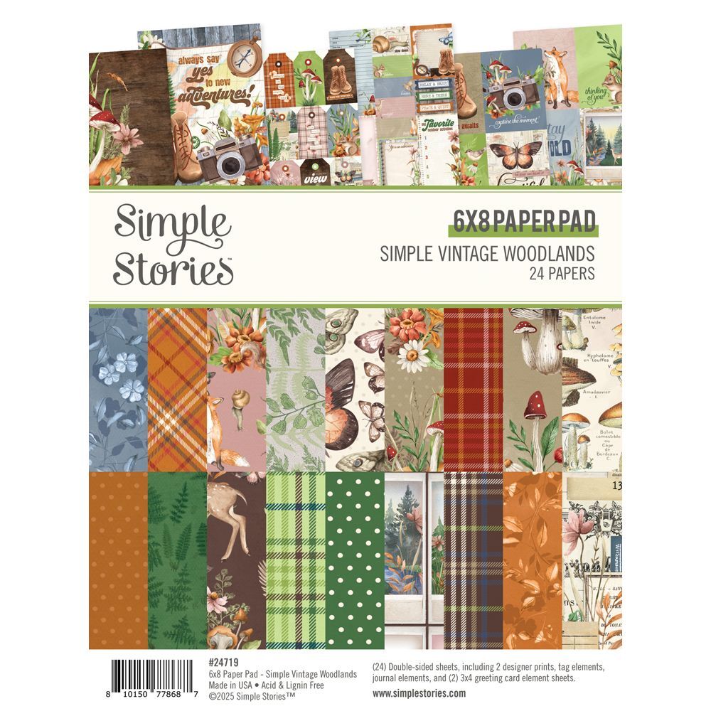 Simple Stories 6x8 Paper Pad - Simple Vintage Woodlands