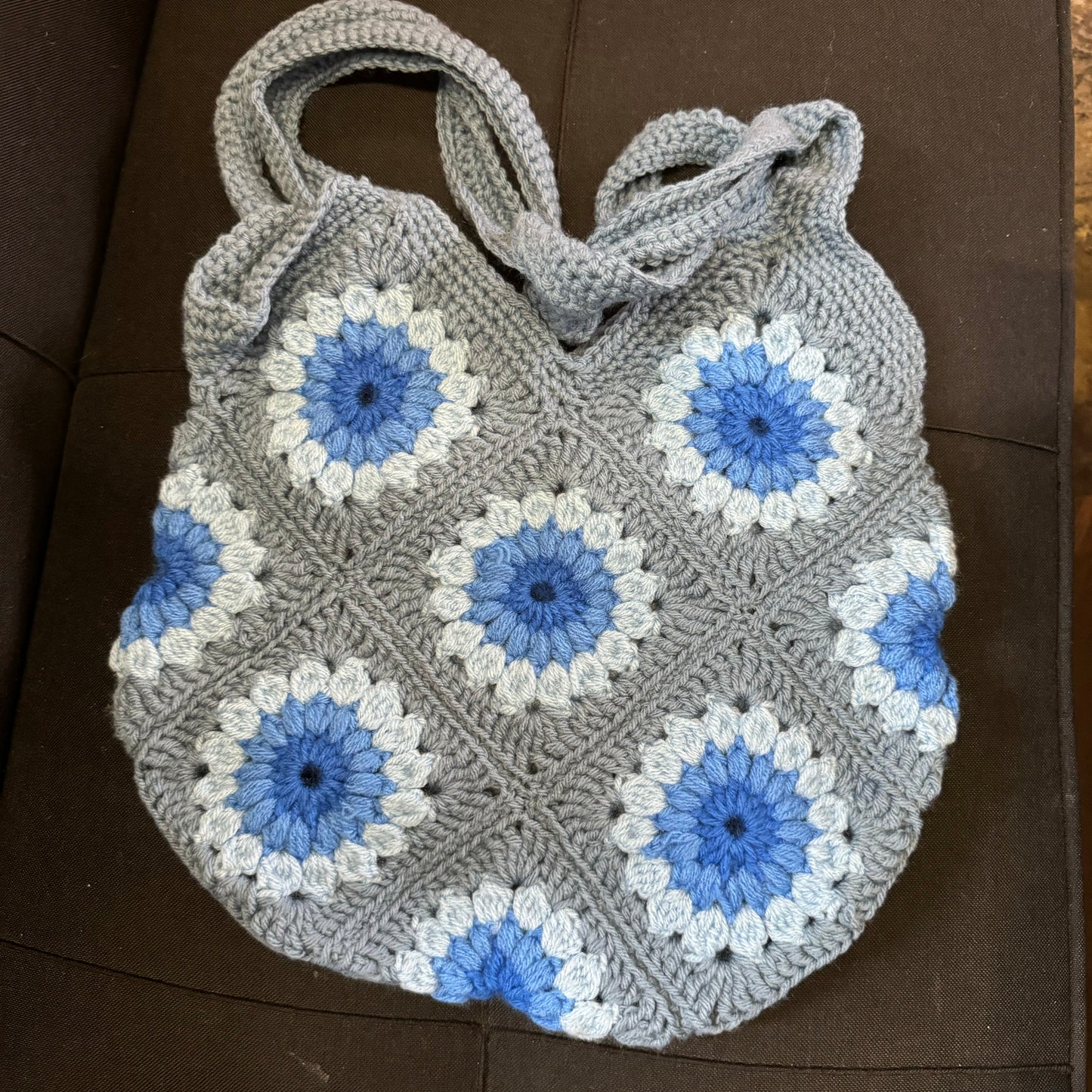 Grandmas Goodies Short Handled Boho Crocheted Bag