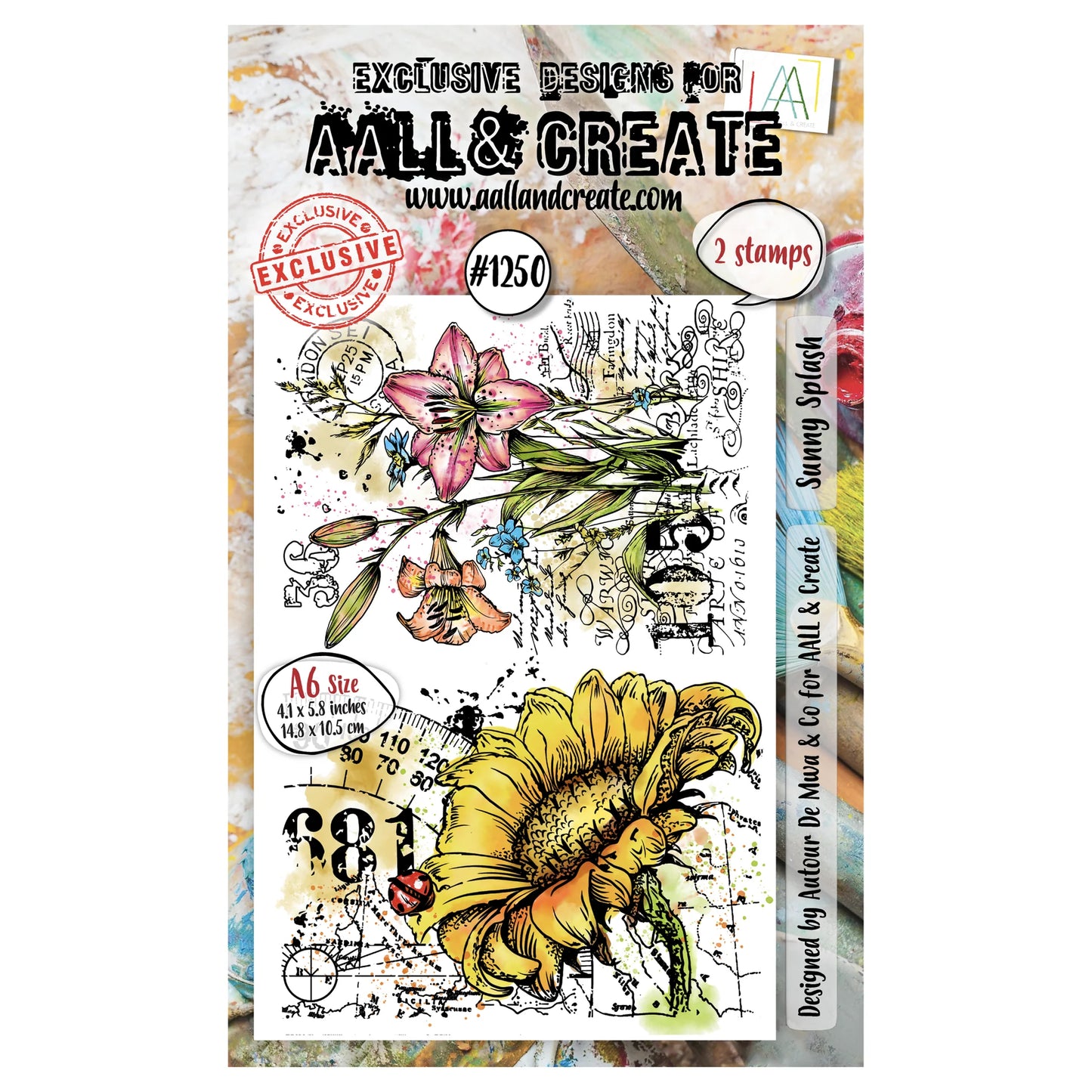 AALL & Create #1250 - A6 Stamp Set - Sunny Splash