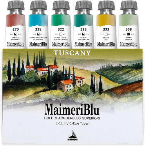 MaimeriBlu Watercolor Set of 6 - 12ml Tubes