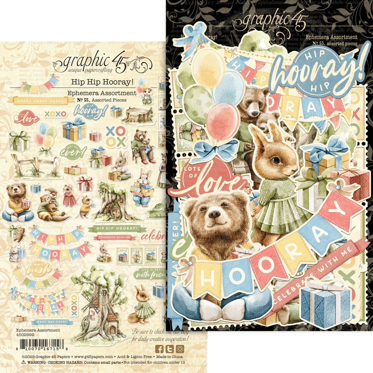 Graphic 45 - Hip Hip Hooray Collection - Ephemera