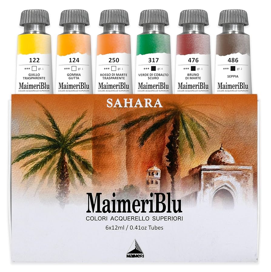 MaimeriBlu Watercolor Set of 6 - 12ml Tubes