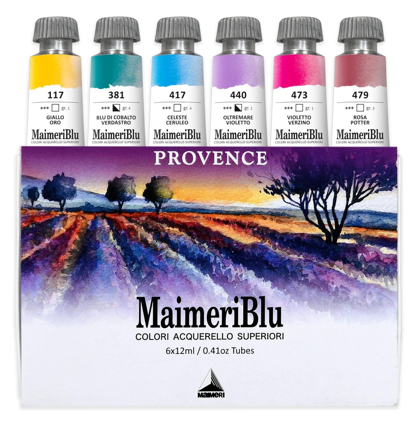 MaimeriBlu Watercolor Set of 6 - 12ml Tubes