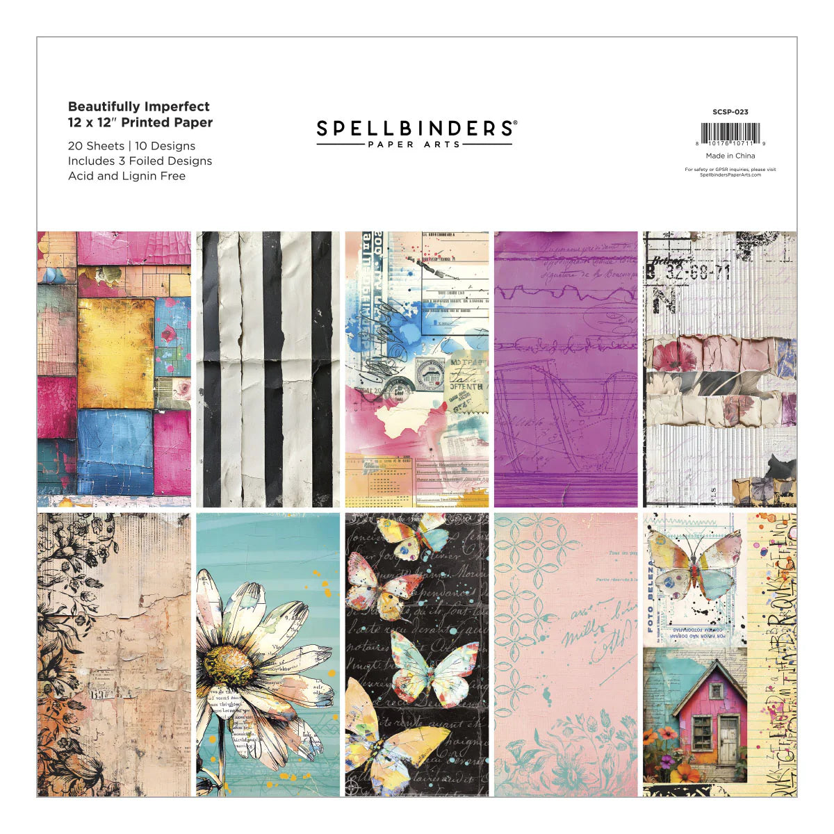 Spellbinders Paper Arts | Beautifully Imperfect | 12x12 Paper Pad
