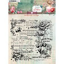 Studio Light • Jenine's Mindful Art Clear Stamps Sending You Love Background Collage