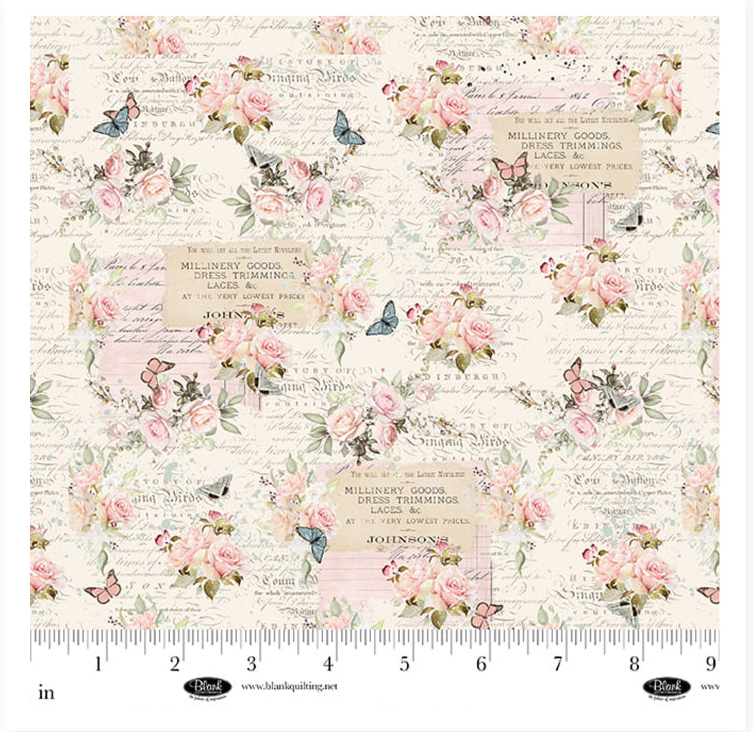 4298-41 Ecru • Parisian Snippets
Frank Garcia • Roses with Text