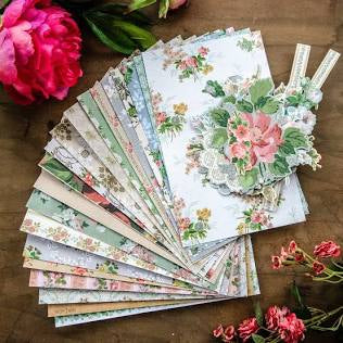 Tim Holtz Idea-ology Label Worn Wallpaper Scraps 49 Piece