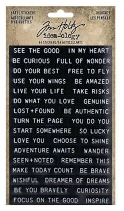 Label Stickers Thoughts Tim Holtz Ideology