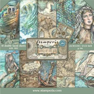 Stamperia - Songs of the Sea Collection - 8'x8' Paper Pad