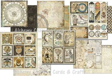 Stamperia Paper Pad 10 Sheets Double-Sided Alchemy, 30.5 x 30.5 12" x 12"