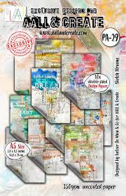 AALL & Create - Design Papers - A5 - PA-29 - Sketch Streams - Autour De Mwa