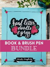 Hand Letter Doodle & Pray Book & free Brush Pen