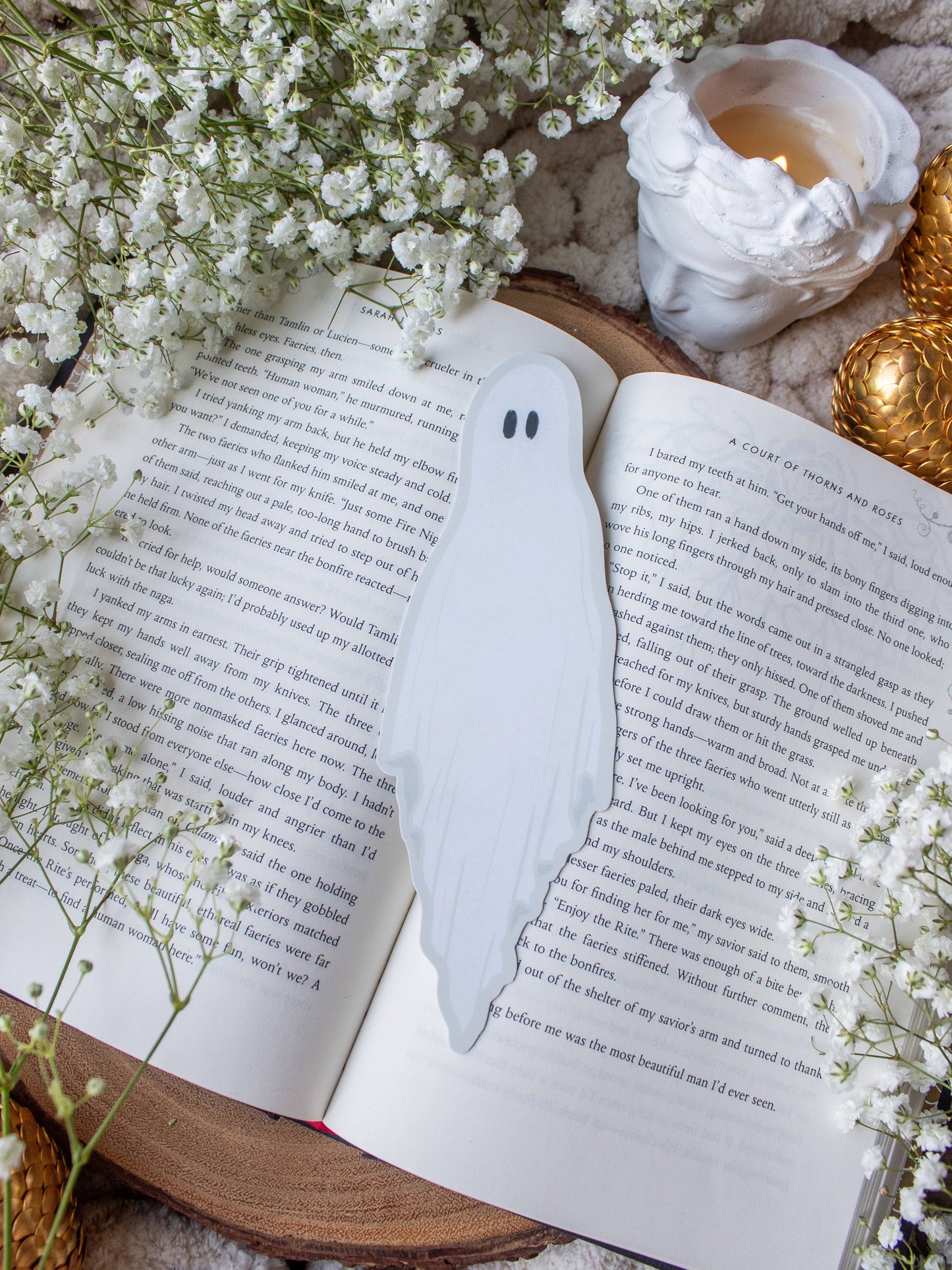 Spooky Halloween Ghost Die Cut Bookmark